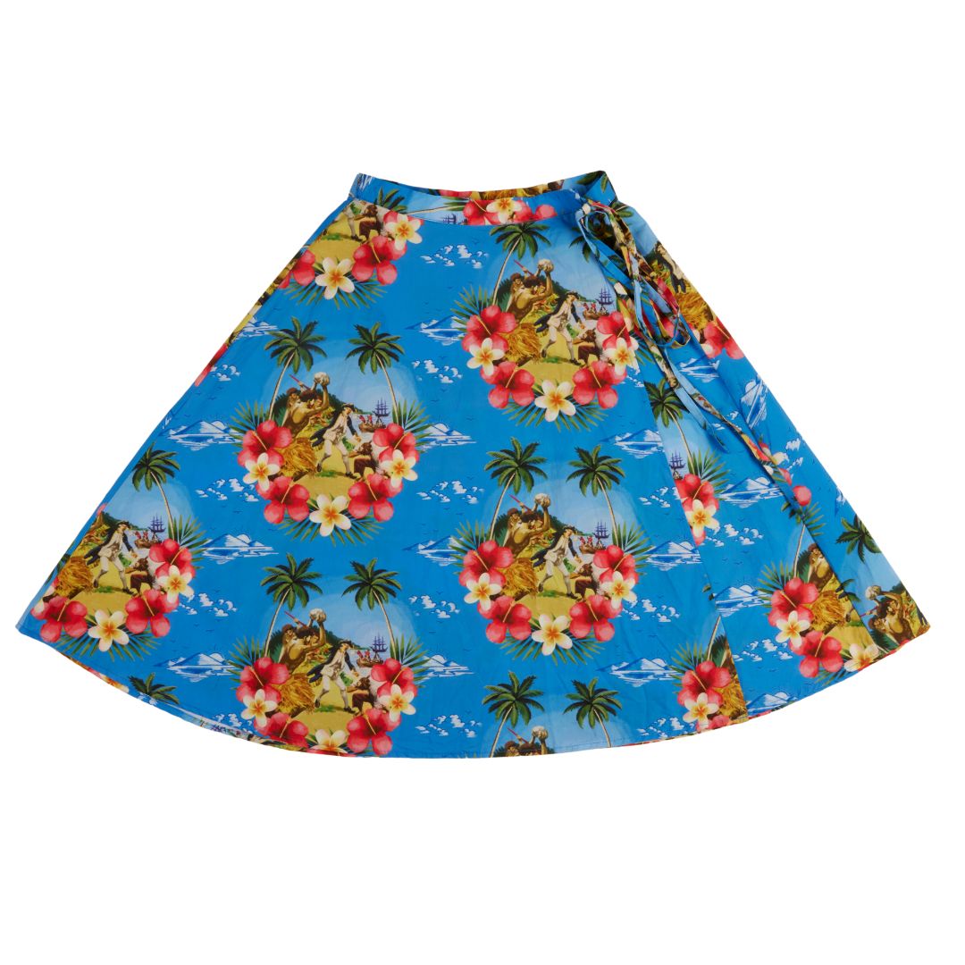 Cooked Hawaiian Wraparound Skirt